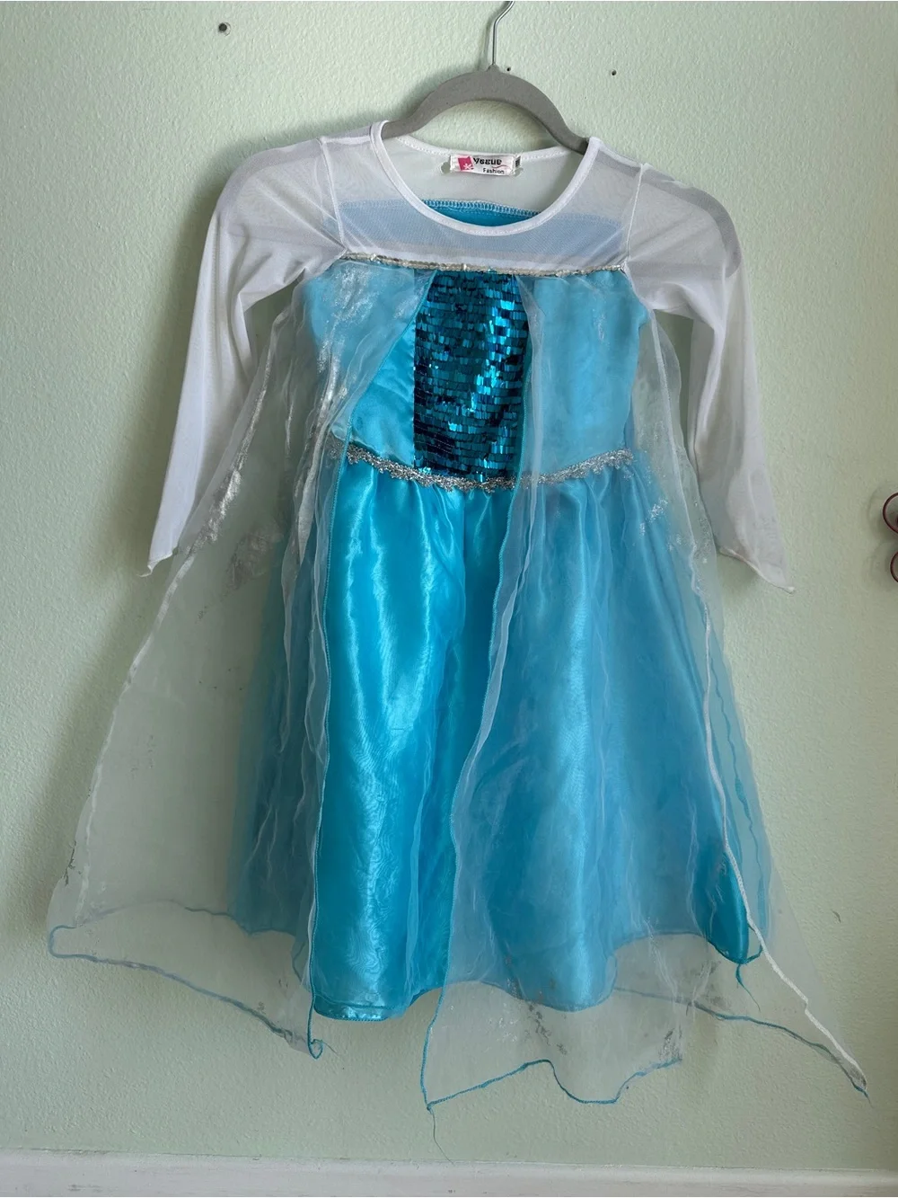Elsa Inspired Sparkly Blue ICE Princess Dress Euro size 130 or US 7-8